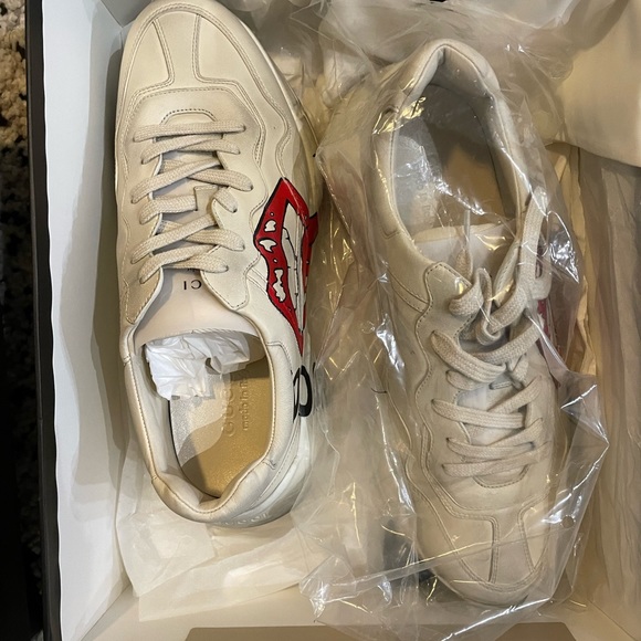 Gucci Men's Rhyton sneaker with mouth print 9G/9.5-10 US Brand New - Picture 5 of 6